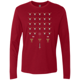 T-Shirts Cardinal / Small Space NI Invaders Men's Premium Long Sleeve