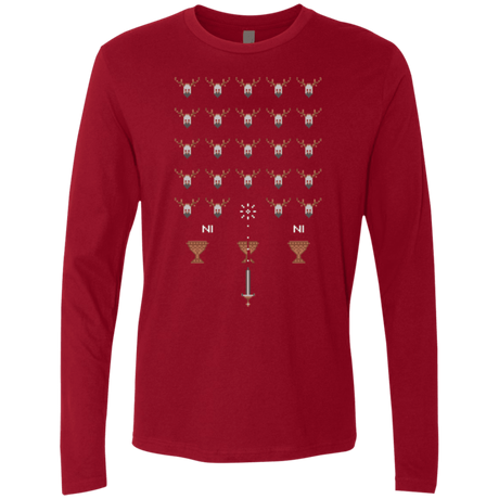 T-Shirts Cardinal / Small Space NI Invaders Men's Premium Long Sleeve