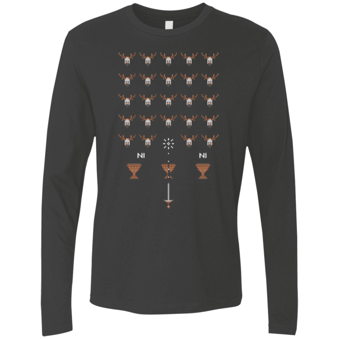 T-Shirts Heavy Metal / Small Space NI Invaders Men's Premium Long Sleeve