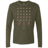 T-Shirts Military Green / Small Space NI Invaders Men's Premium Long Sleeve