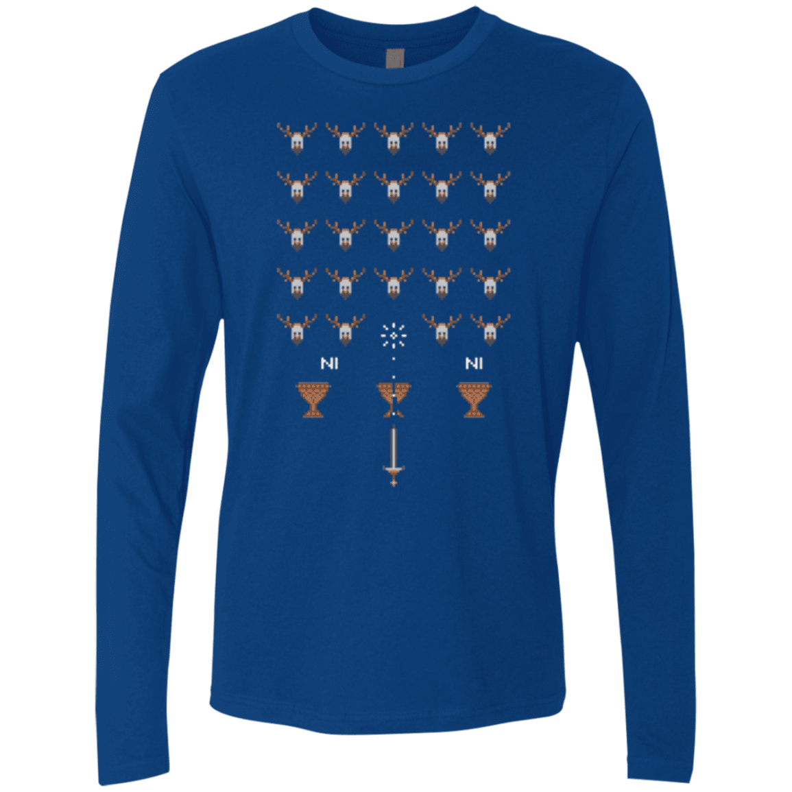 T-Shirts Royal / Small Space NI Invaders Men's Premium Long Sleeve