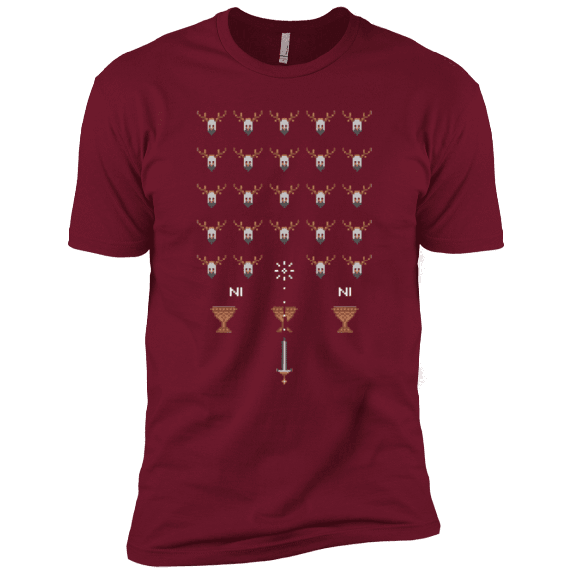 T-Shirts Cardinal / X-Small Space NI Invaders Men's Premium T-Shirt