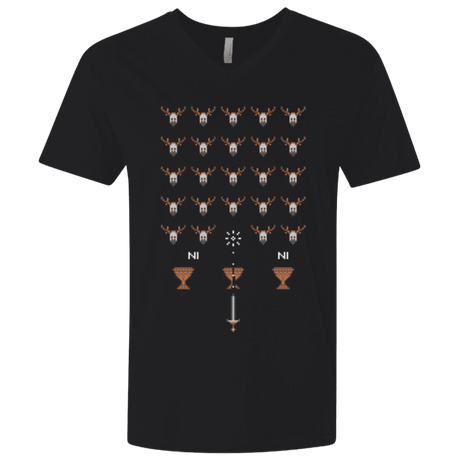 T-Shirts Black / X-Small Space NI Invaders Men's Premium V-Neck