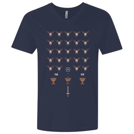T-Shirts Midnight Navy / X-Small Space NI Invaders Men's Premium V-Neck