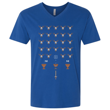 T-Shirts Royal / X-Small Space NI Invaders Men's Premium V-Neck