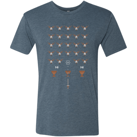 T-Shirts Indigo / Small Space NI Invaders Men's Triblend T-Shirt