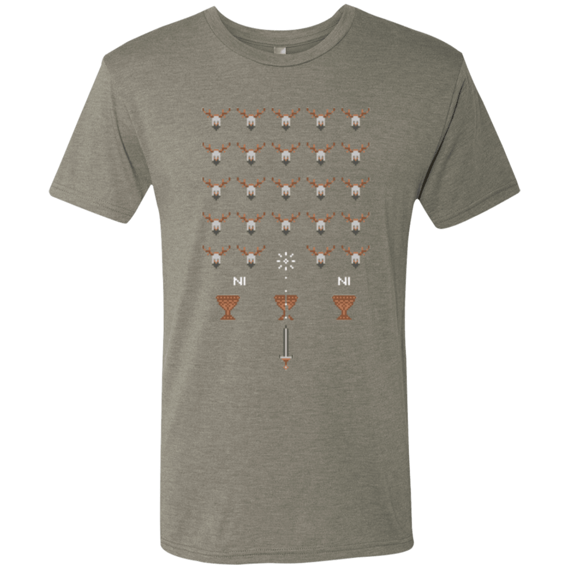 T-Shirts Venetian Grey / Small Space NI Invaders Men's Triblend T-Shirt