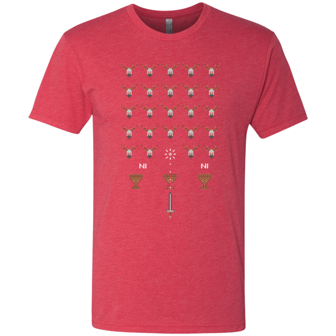 T-Shirts Vintage Red / Small Space NI Invaders Men's Triblend T-Shirt