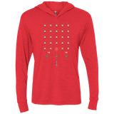 T-Shirts Vintage Red / X-Small Space NI Invaders Triblend Long Sleeve Hoodie Tee