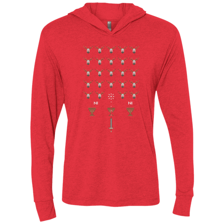 T-Shirts Vintage Red / X-Small Space NI Invaders Triblend Long Sleeve Hoodie Tee