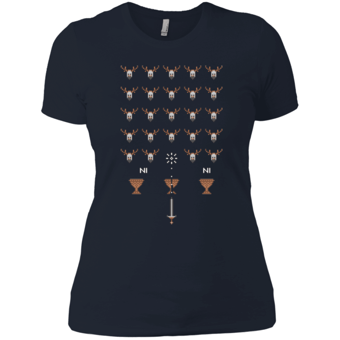 T-Shirts Midnight Navy / X-Small Space NI Invaders Women's Premium T-Shirt