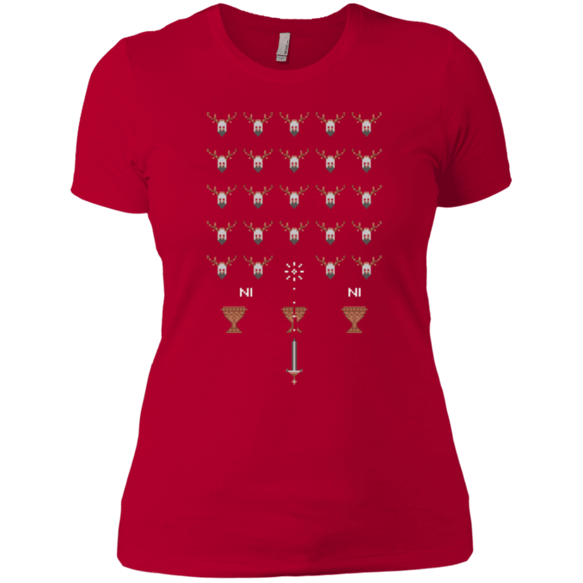 T-Shirts Red / X-Small Space NI Invaders Women's Premium T-Shirt