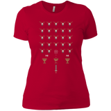 T-Shirts Red / X-Small Space NI Invaders Women's Premium T-Shirt