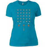 T-Shirts Turquoise / X-Small Space NI Invaders Women's Premium T-Shirt