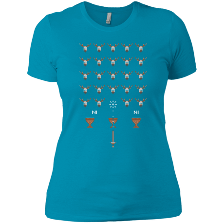 T-Shirts Turquoise / X-Small Space NI Invaders Women's Premium T-Shirt