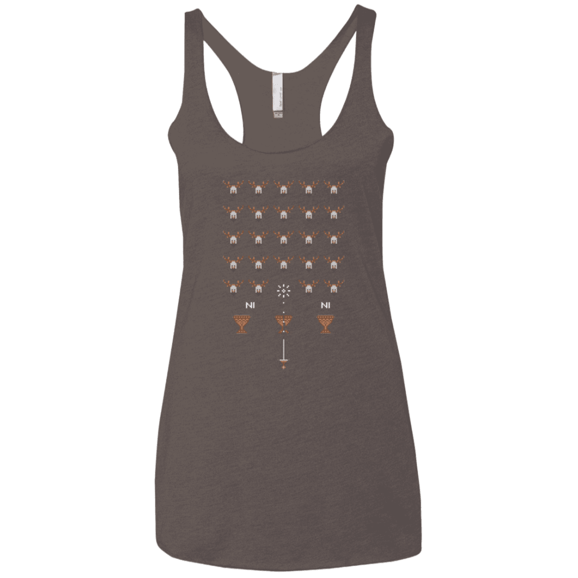 T-Shirts Macchiato / X-Small Space NI Invaders Women's Triblend Racerback Tank