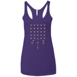 T-Shirts Purple / X-Small Space NI Invaders Women's Triblend Racerback Tank
