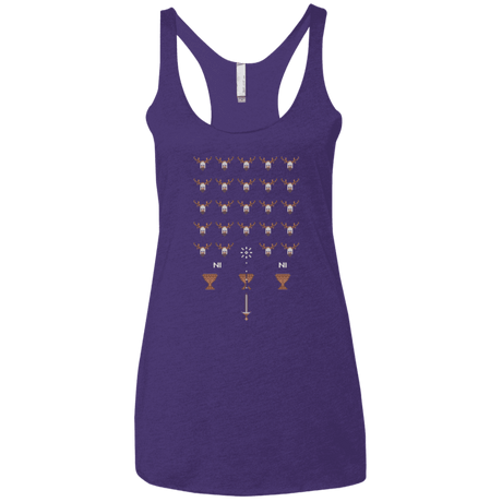T-Shirts Purple / X-Small Space NI Invaders Women's Triblend Racerback Tank