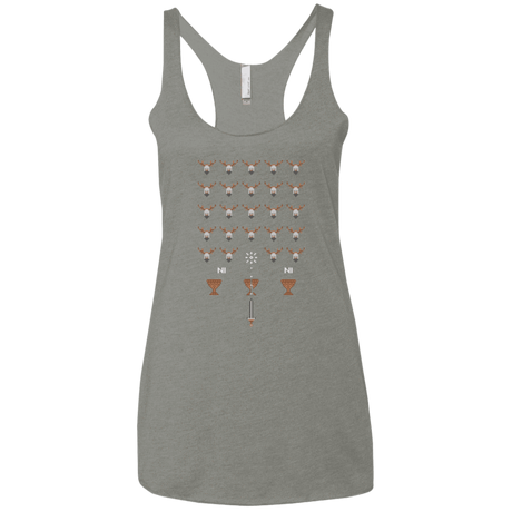T-Shirts Venetian Grey / X-Small Space NI Invaders Women's Triblend Racerback Tank