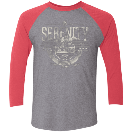 T-Shirts Premium Heather/ Vintage Red / X-Small Space Pioneers Men's Triblend 3/4 Sleeve