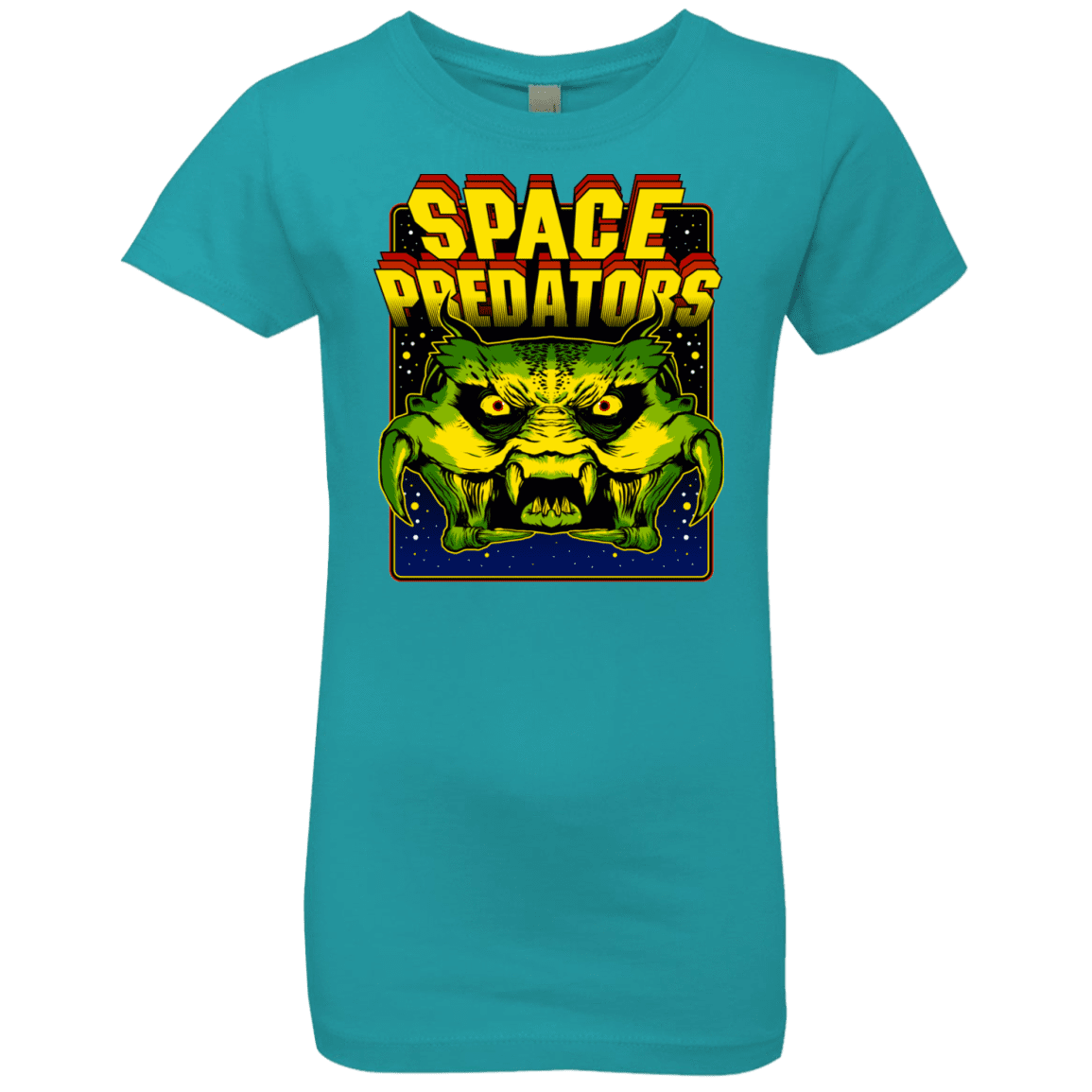 T-Shirts Tahiti Blue / YXS Space Predator Girls Premium T-Shirt