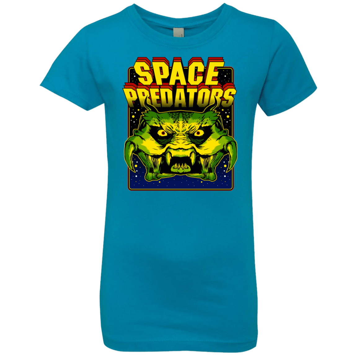 T-Shirts Turquoise / YXS Space Predator Girls Premium T-Shirt