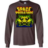 T-Shirts Dark Chocolate / S Space Predator Men's Long Sleeve T-Shirt