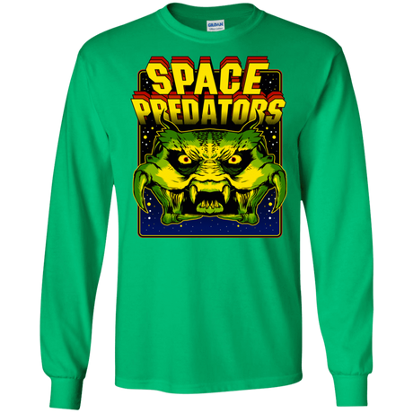 T-Shirts Irish Green / S Space Predator Men's Long Sleeve T-Shirt