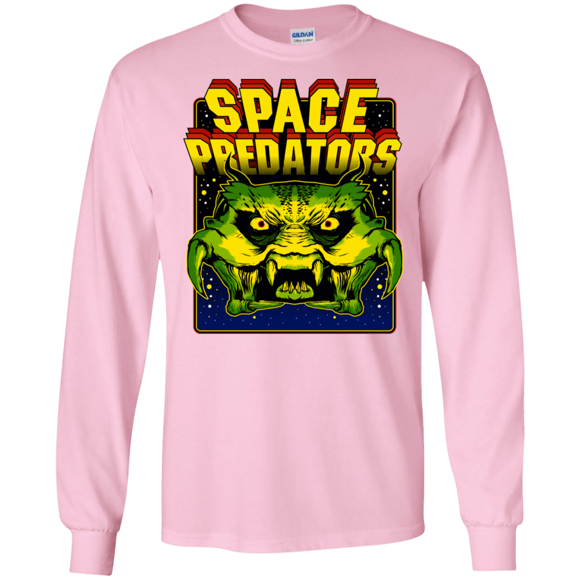 T-Shirts Light Pink / S Space Predator Men's Long Sleeve T-Shirt