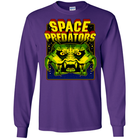 T-Shirts Purple / S Space Predator Men's Long Sleeve T-Shirt