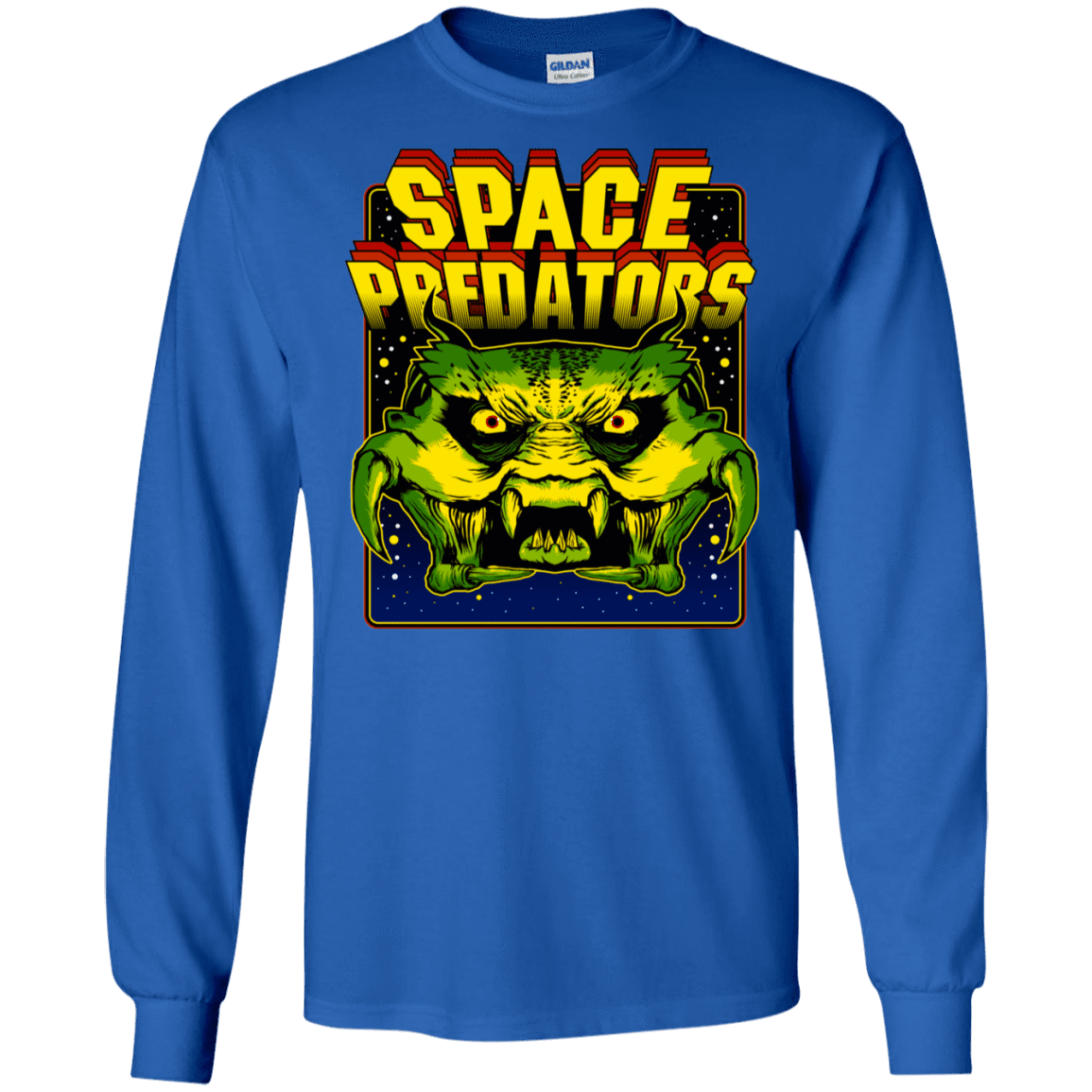 T-Shirts Royal / S Space Predator Men's Long Sleeve T-Shirt