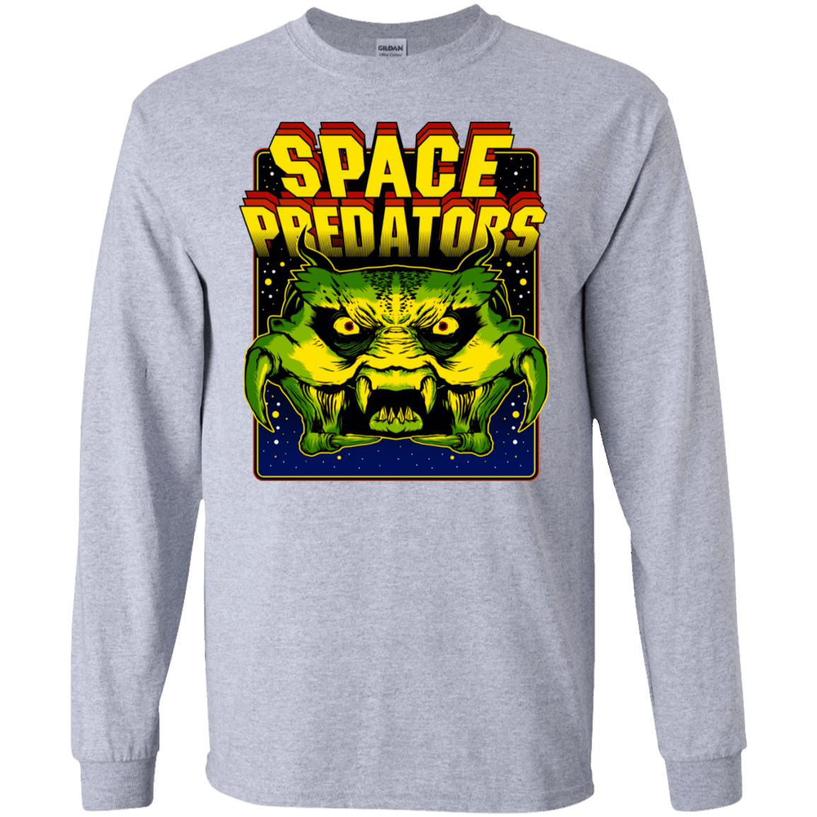 T-Shirts Sport Grey / S Space Predator Men's Long Sleeve T-Shirt