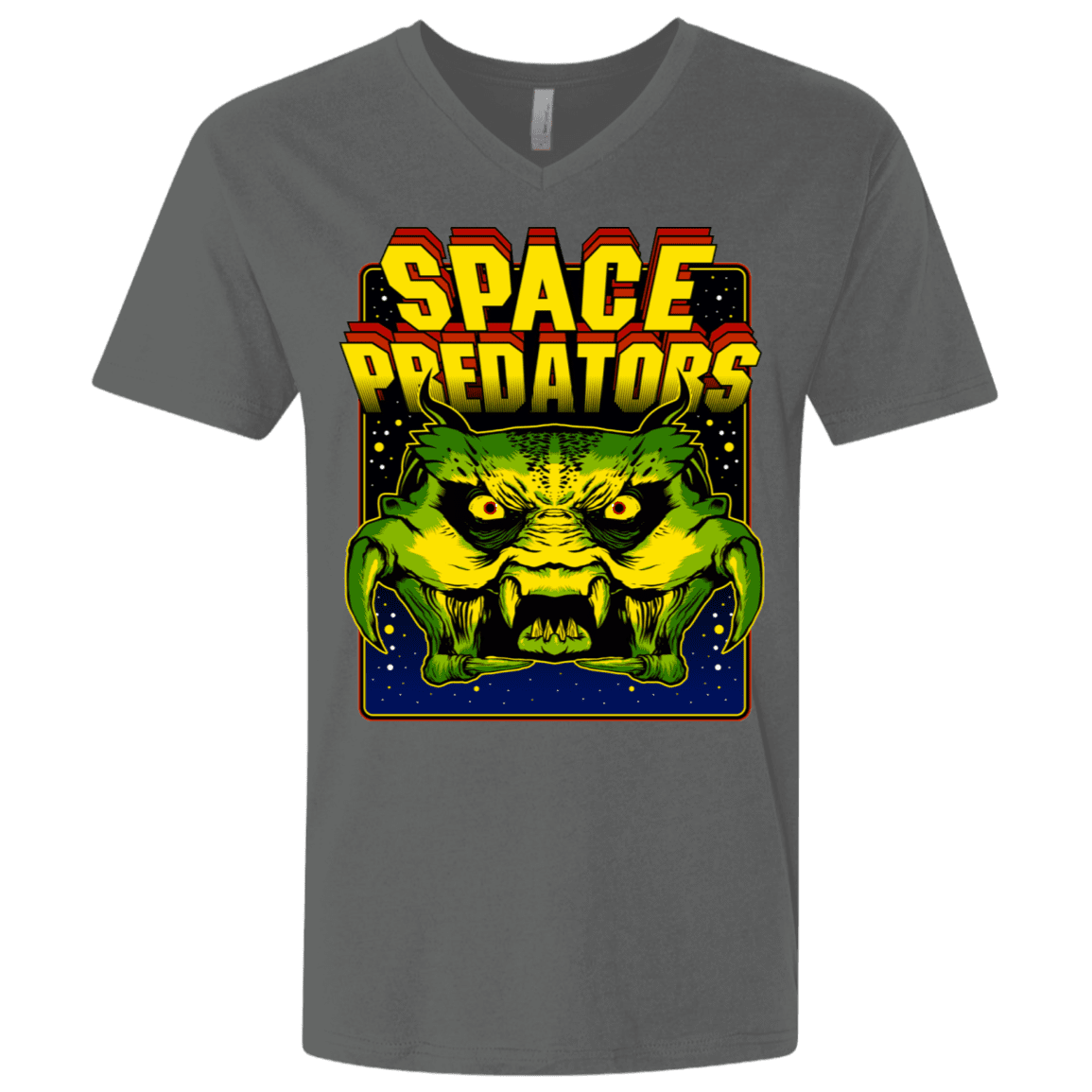 T-Shirts Heavy Metal / X-Small Space Predator Men's Premium V-Neck