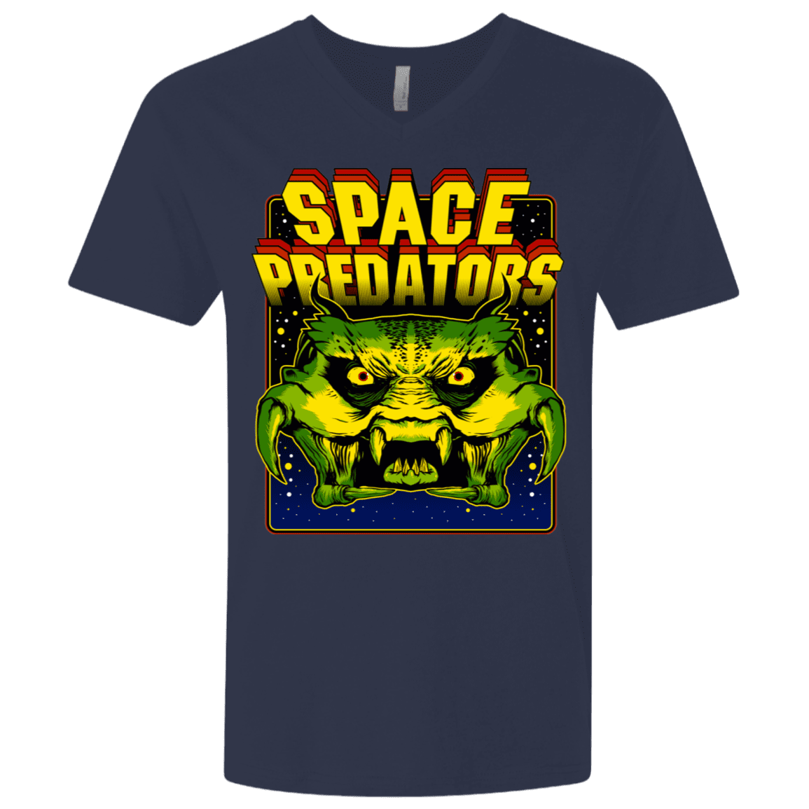 T-Shirts Midnight Navy / X-Small Space Predator Men's Premium V-Neck