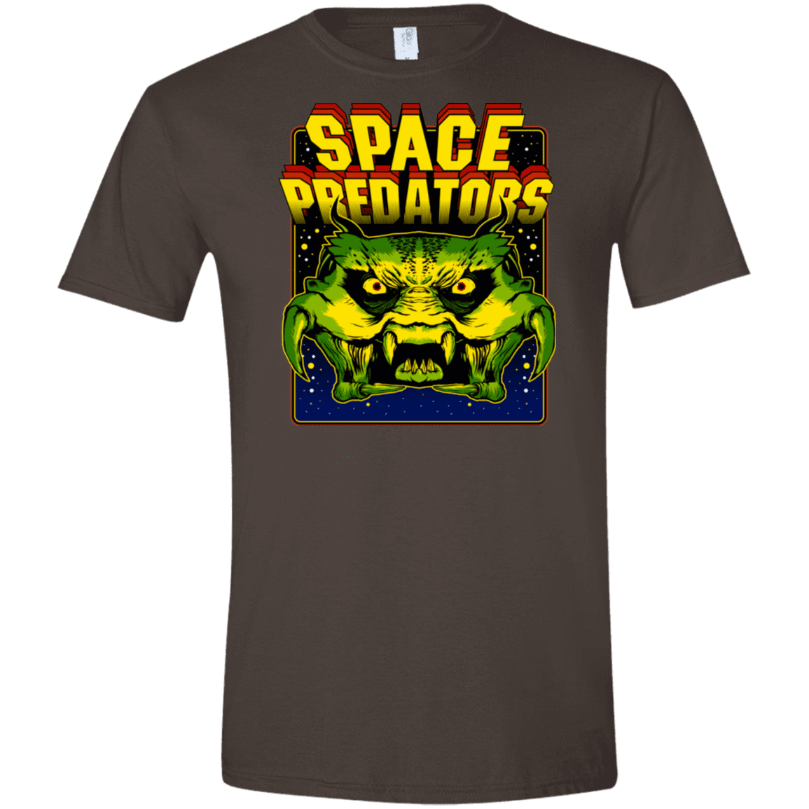 T-Shirts Dark Chocolate / S Space Predator Men's Semi-Fitted Softstyle