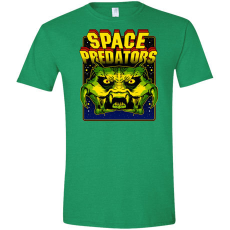 T-Shirts Heather Irish Green / M Space Predator Men's Semi-Fitted Softstyle