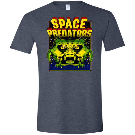 T-Shirts Heather Navy / S Space Predator Men's Semi-Fitted Softstyle