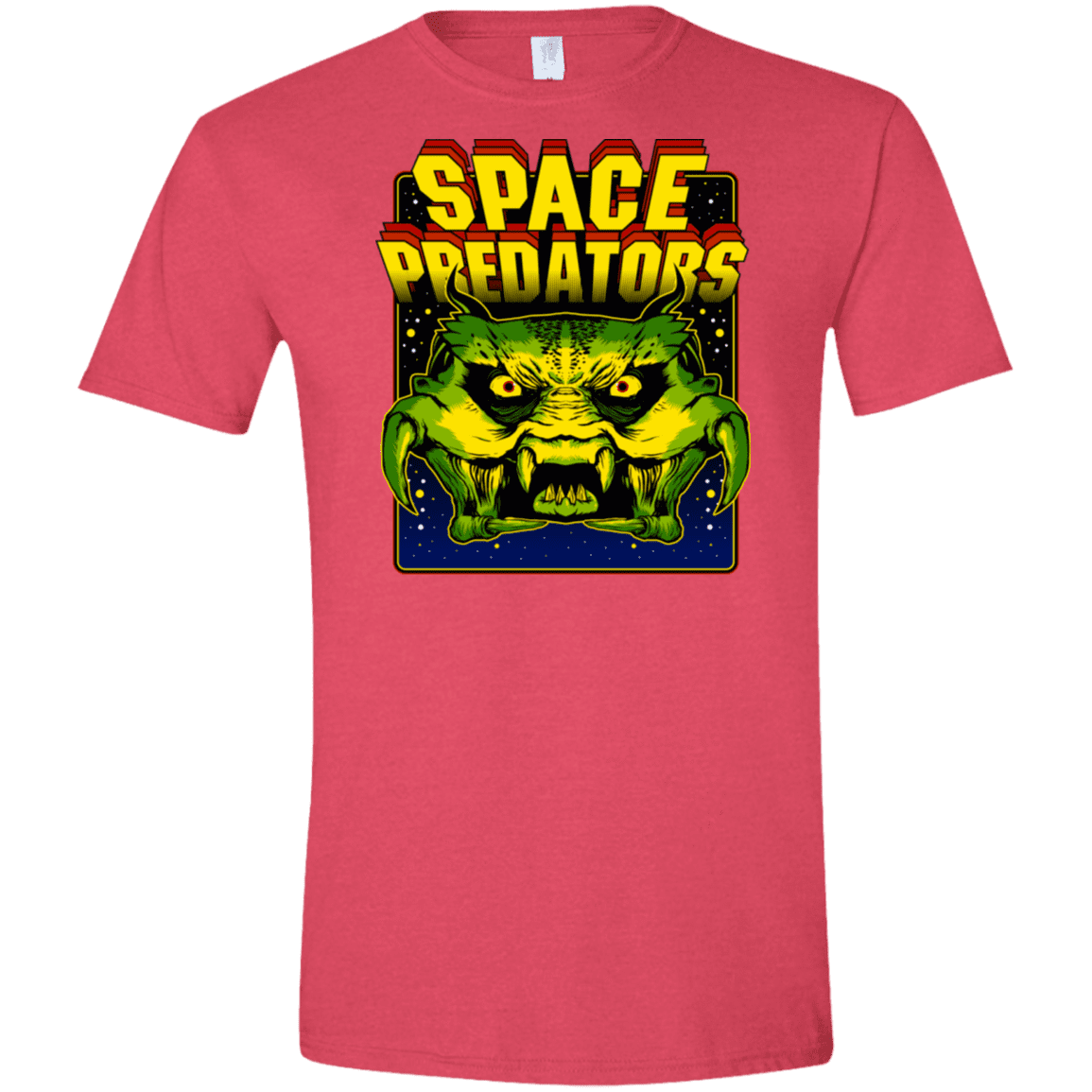 T-Shirts Heather Red / S Space Predator Men's Semi-Fitted Softstyle