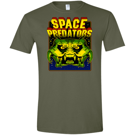 T-Shirts Military Green / S Space Predator Men's Semi-Fitted Softstyle