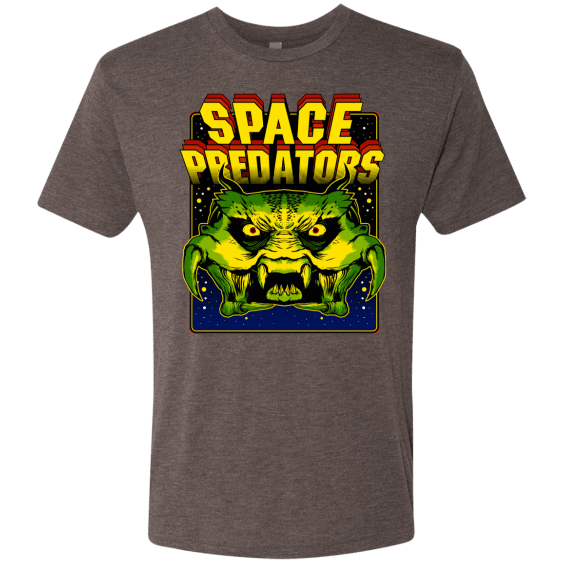 T-Shirts Macchiato / S Space Predator Men's Triblend T-Shirt