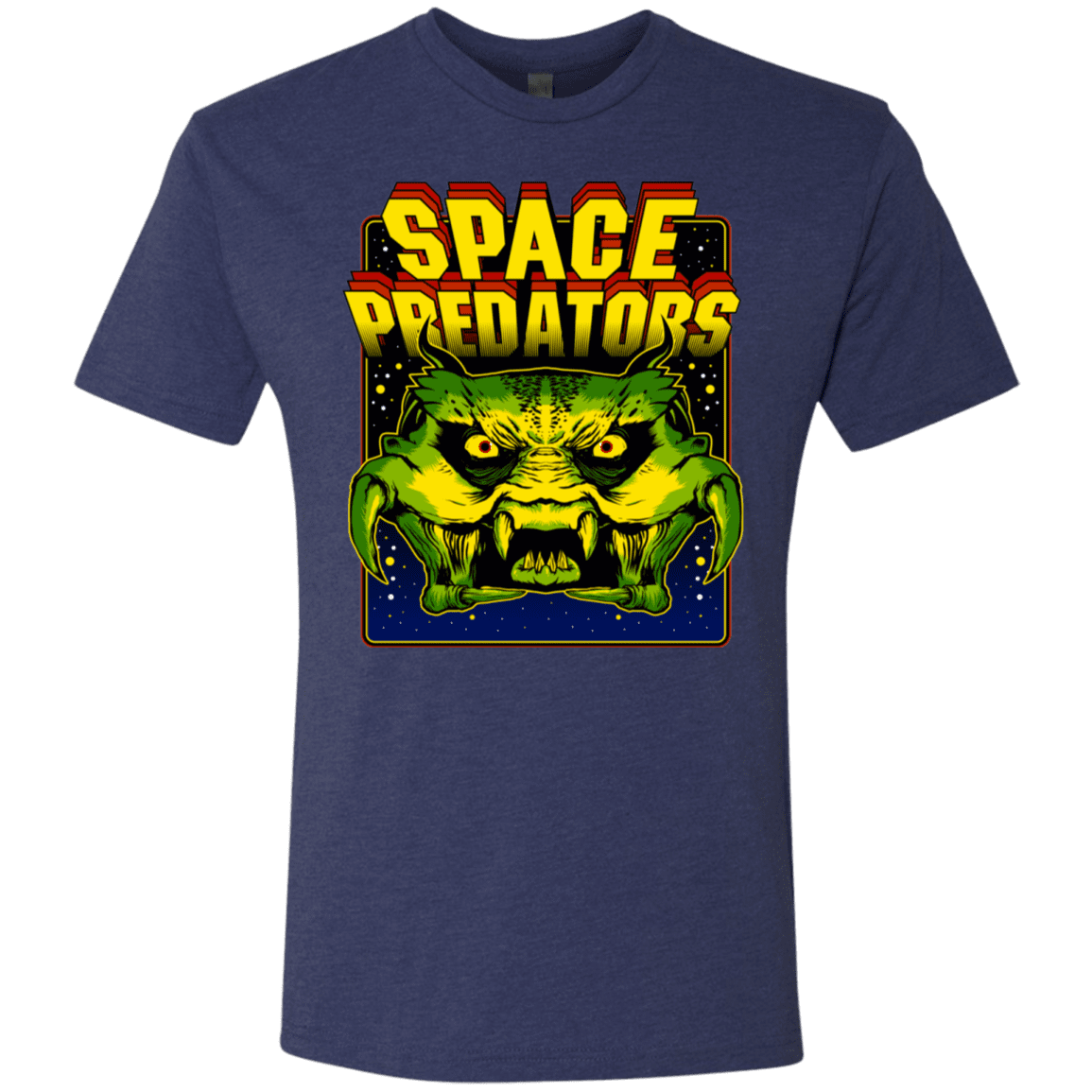 T-Shirts Vintage Navy / S Space Predator Men's Triblend T-Shirt