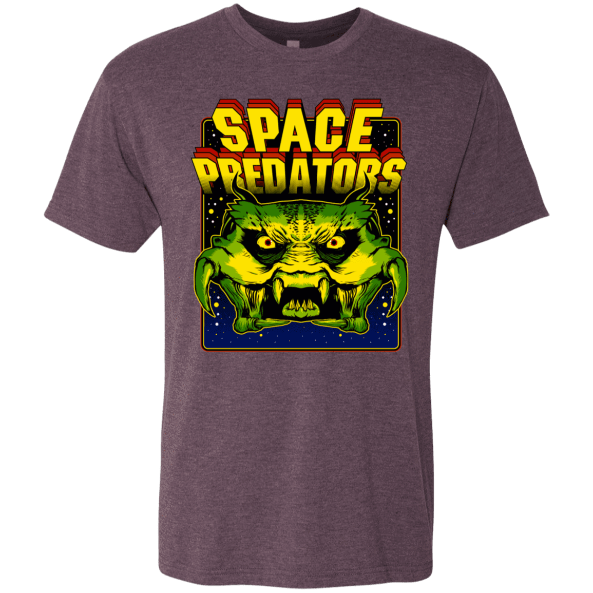 T-Shirts Vintage Purple / S Space Predator Men's Triblend T-Shirt
