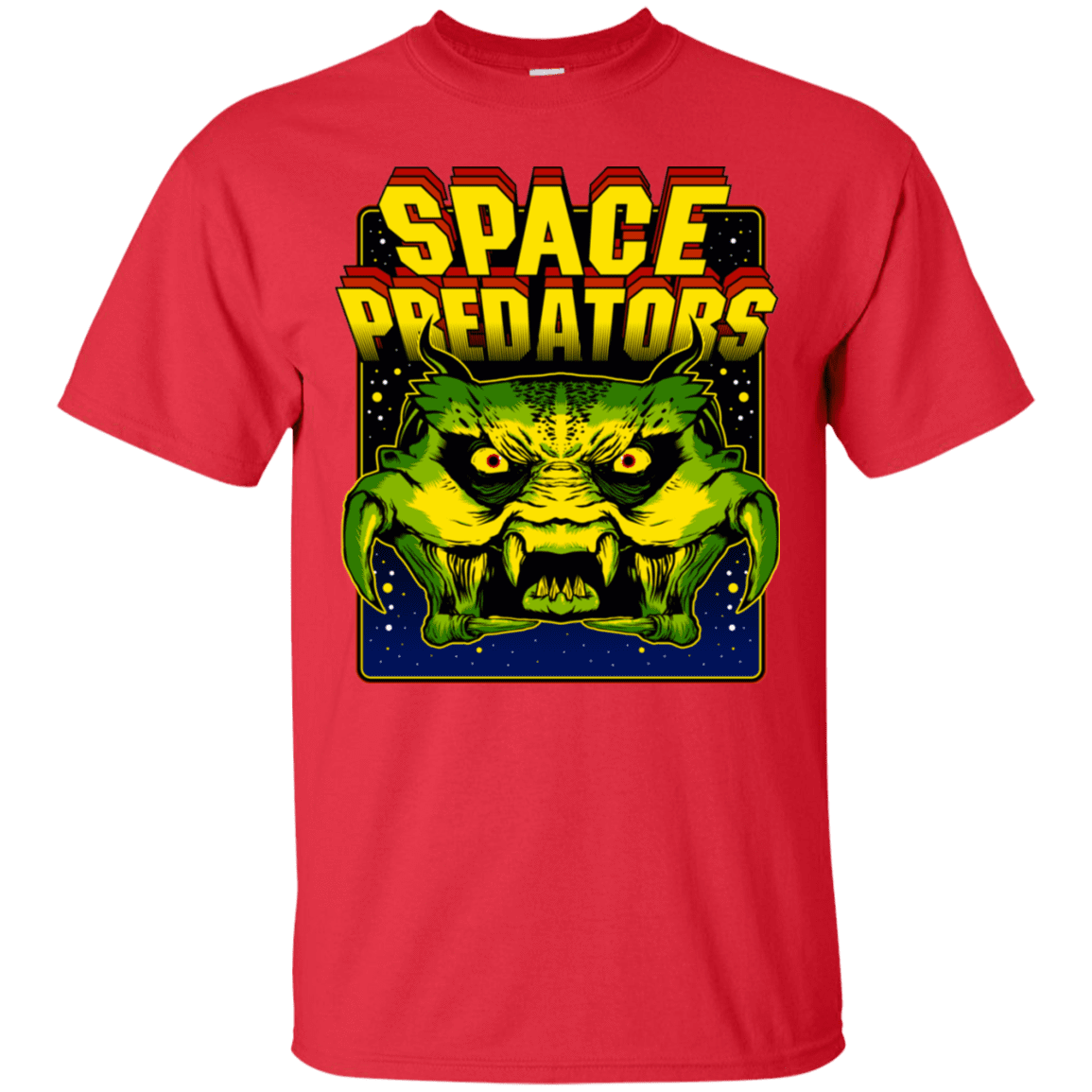 T-Shirts Red / S Space Predator T-Shirt