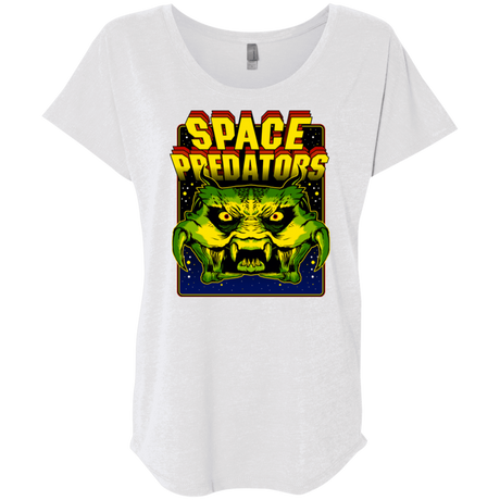 T-Shirts Heather White / X-Small Space Predator Triblend Dolman Sleeve