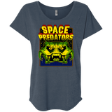 T-Shirts Indigo / X-Small Space Predator Triblend Dolman Sleeve