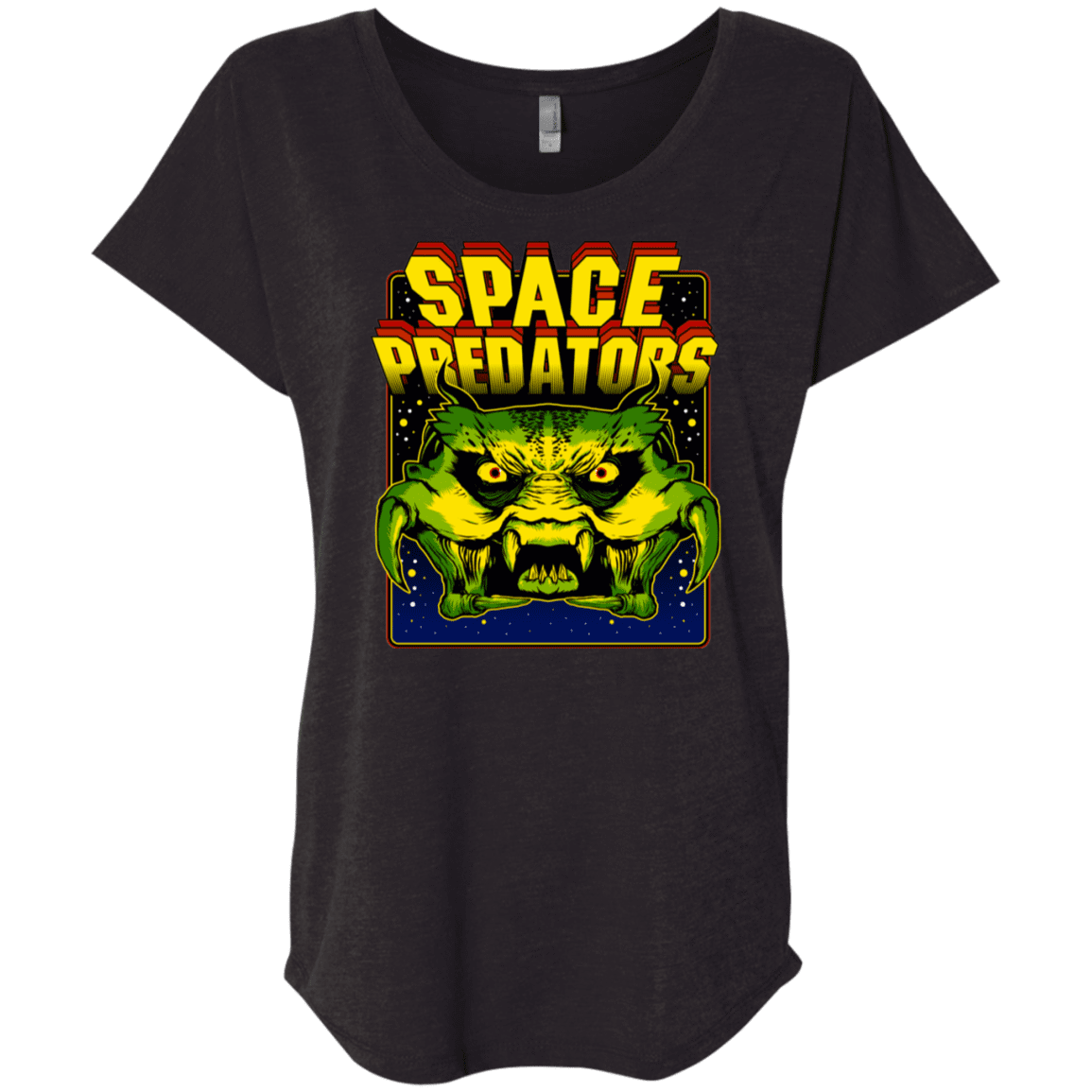 T-Shirts Vintage Black / X-Small Space Predator Triblend Dolman Sleeve