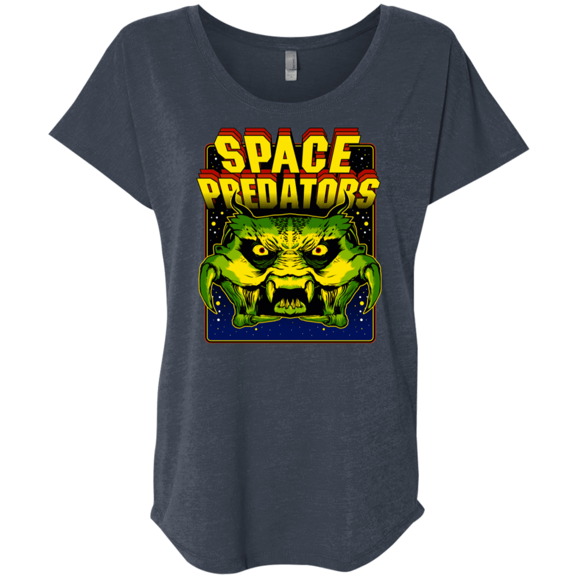T-Shirts Vintage Navy / X-Small Space Predator Triblend Dolman Sleeve