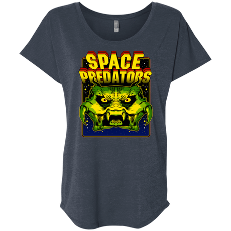 T-Shirts Vintage Navy / X-Small Space Predator Triblend Dolman Sleeve