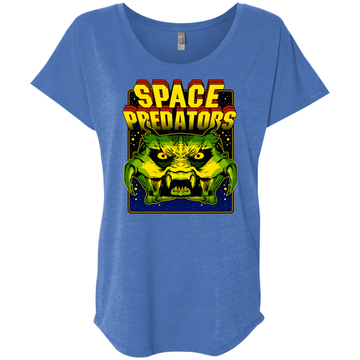 T-Shirts Vintage Royal / X-Small Space Predator Triblend Dolman Sleeve