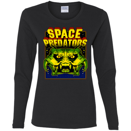 T-Shirts Black / S Space Predator Women's Long Sleeve T-Shirt